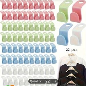 🍡3$30🍡Free🎁NWT 22pcs Space Saving Clothes Hangers Easy-to-Use Connector Hooks